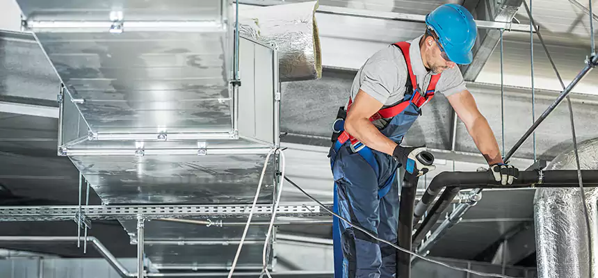 Precise Air Duct Vent Installation in Plum